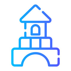 blocks Line Gradient Icon