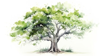 Fototapeta premium beautiful picture made of wood painted with water color
