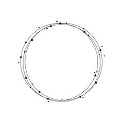 Circle element with spark. Fit for frame, banner design element, poster, card, wall, cover, flyer, web, sticker, etc. as needed.