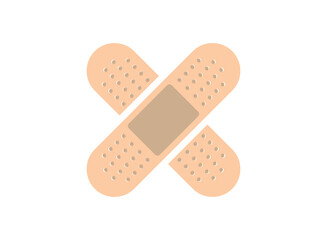 Band aid Icon in flat style, Medical patchaid strip vector icon