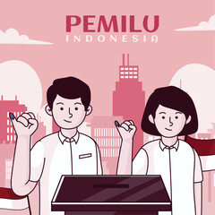 Illustration Pemilu Indonesia