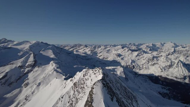 Trekking highest point Kitzsteinhorn Salzburg Austria aerial 