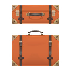 Vector Retro Orange Baggage Icons