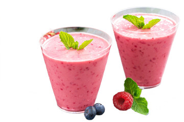 strawberry smoothie with mint