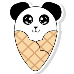 Cute animal shaped ice cream set.