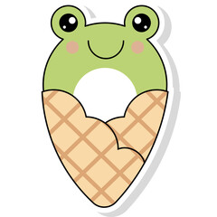 Cute animal shaped ice cream set.