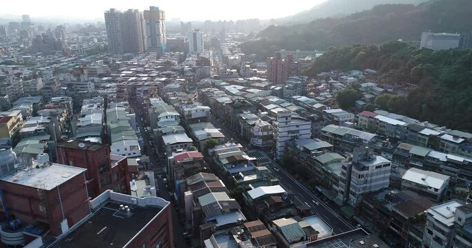 Aerial photography in Taipei city.