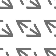 Hand drawn seamless patter with arrows