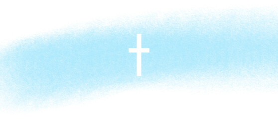 banner crosses illustration, border Isolated on transparent background, textured background, cross on the sky, Watercolor png Easter cross clipart.
