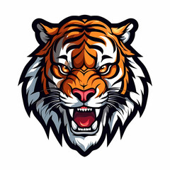 Tiger Head Cartoon Illustration