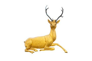 gypsum deer for home decoration isolated on a white background