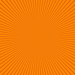 Obraz premium Sunburst comic pattern on orange background