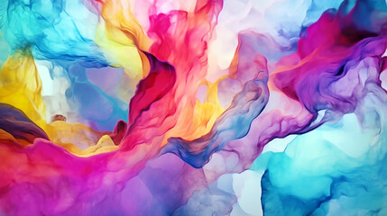 beautiful liquid texture bright colors abstract background. Generative Ai. 