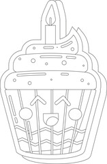 Cartoon Kawaii Food Vector Graphic