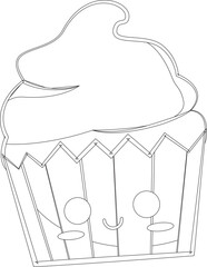 Cartoon Kawaii Food Vector Graphic