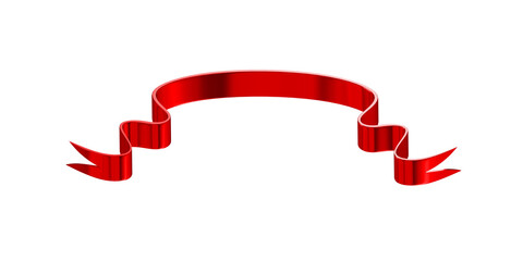 red ribbon on white background