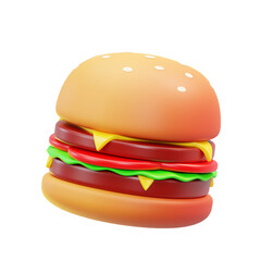 3d rendering of burgers. 3d design of hamburgers