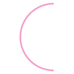 Semi circle Line bold left side material (stuff infographic)
PINK color