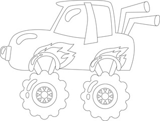 Monster truck vehicle transportation sport vector graphic © Disasterology Ink
