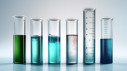 science laboratory test tubes , lab equipment for research new medical, test tube with liquid, Generative AI