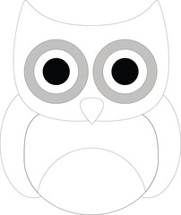 Cartoon Owl Animal Vector Graphic