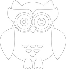 Cartoon Owl Animal Vector Graphic