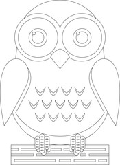 Cartoon Owl Animal Vector Graphic