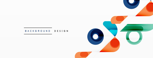 Circle minimal abstract background. Design for wallpaper, banner, background, landing page, wall art, invitation, prints, posters
