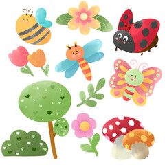 Cute nature tree and friend 