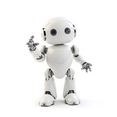 Modern robot isolated on white background, ai generated