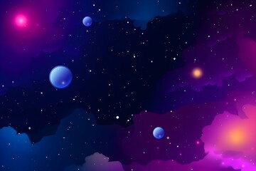 Obraz na płótnie Canvas Abstract cosmic space background, ai generated