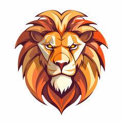 Lion Head Cartoon Illustration