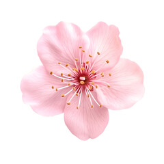 Naklejka na ściany i meble Pink sakura flower isolated on transparent background. AI Generated