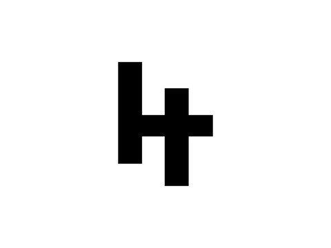 Letter H with Cross logo icon design template