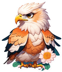 Colorful baby eagle vibrant bold vivid colors t-shirt design vector illustrations. Eagle Prism: Vivid Colors Take Flight.
