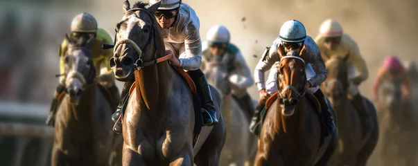 Foto op Canvas A Horse Jockey in a Race, Generative AI © HRTNT Media
