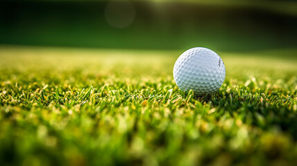 Obraz premium Generative AI. Precision and Strategy: The Art of Golf on Green Fairways