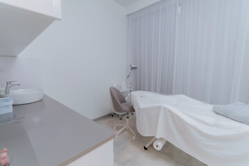 white bed in a hospital