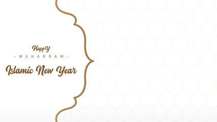 poster banner wallpaper template design for muharram islamic new year celebration