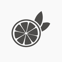 Lemon lime icon vector. Vitamin, Fruit, Orange, Sour, Citrus symbol sign