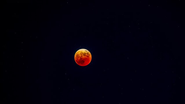 Timelapse of total eclipse of the moon -皆既月食-