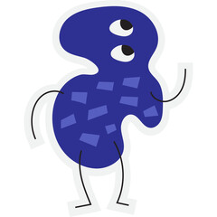 Bacteria and germs set. Bundle of different types of microscopic organisms, microbes, viruses, infection and disease cells, bacillus and other isolated elements.Vector illustration