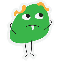 Bacteria and germs set. Bundle of different types of microscopic organisms, microbes, viruses, infection and disease cells, bacillus and other isolated elements.Vector illustration