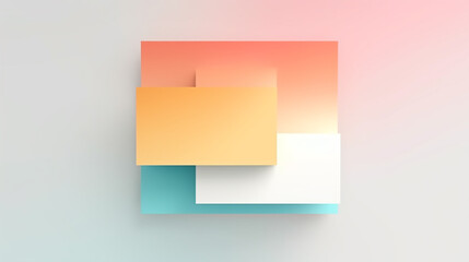 Rainbow presentation background AI generated with colorful cubes, backdrop banner with copy space and warm background