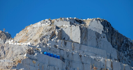 Carrara Marmor Abbaugebiet am Berg in Italien