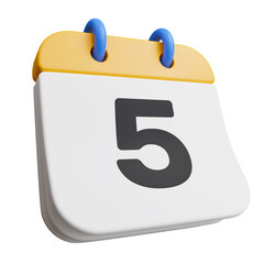 3d render of calendar icon isolated.