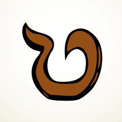 Vector drawing. Hebrew letter icon