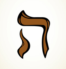 Vector drawing. Hebrew letter icon