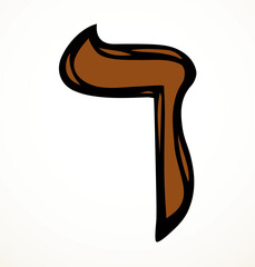 Vector drawing. Hebrew letter icon