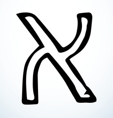 Vector drawing. Hebrew letter icon